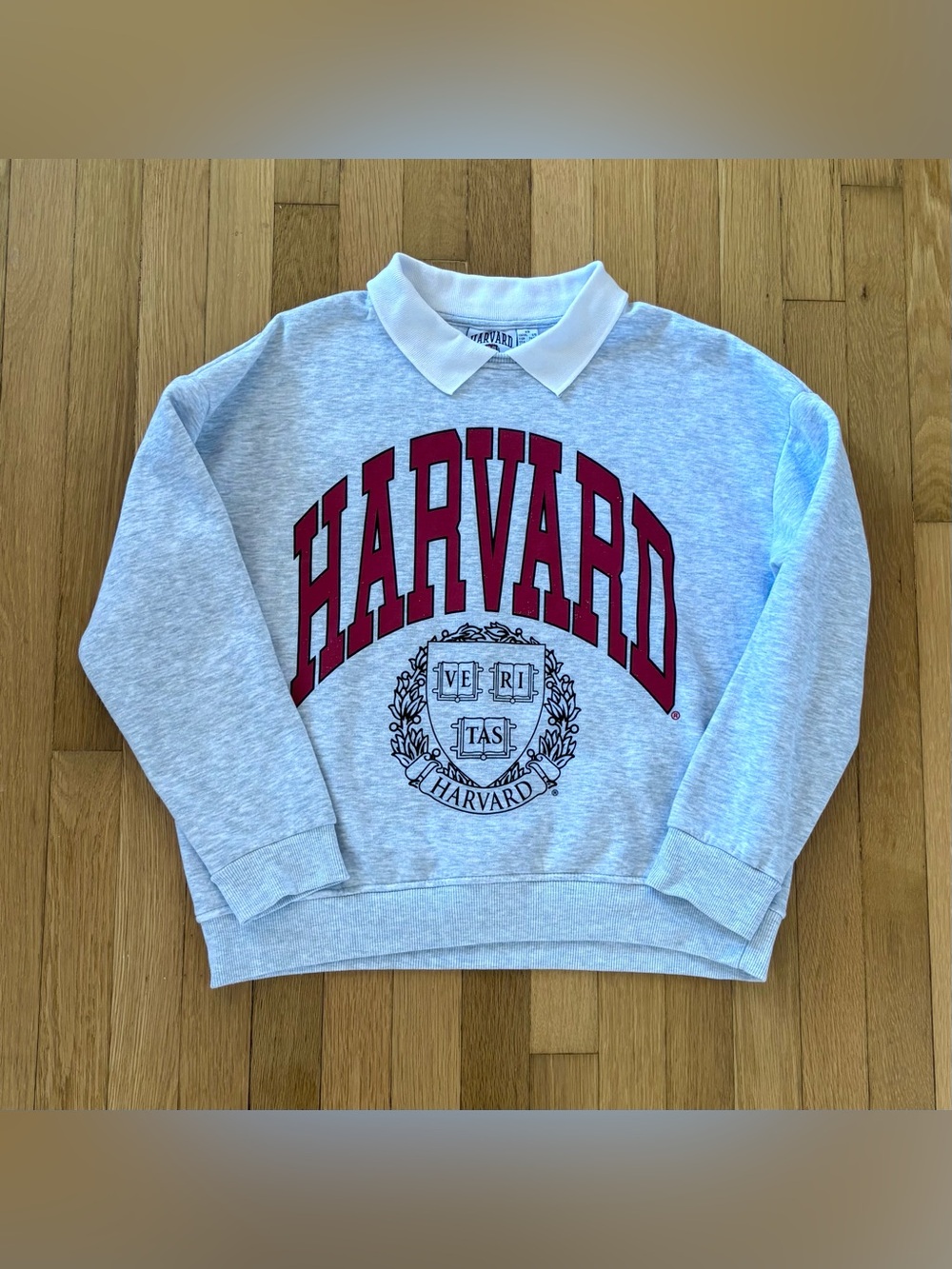 Harvard University Crewneck With Collar XS Vintage Fit From Campus Store